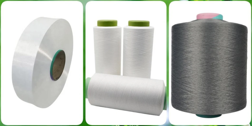 Polyester Ecdp/Cdp Easy Dying 80-90 Degree 20d-600d Dyed Grs Certificated Recycled DTY Raw White SD/Fd/TBR Cationic Filament Yarn